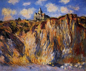  Varengeville Painting - The Church at Varengeville Morning Effect Claude Monet Mountain